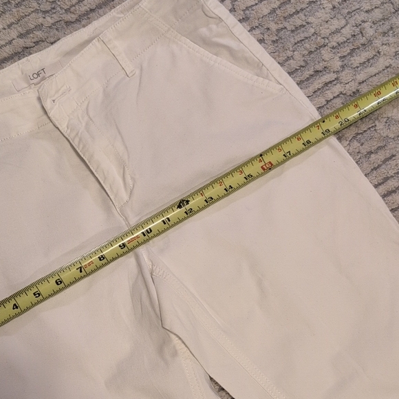 LOFT White Straight-Leg "The Slim" Pants - Picture 4 of 8